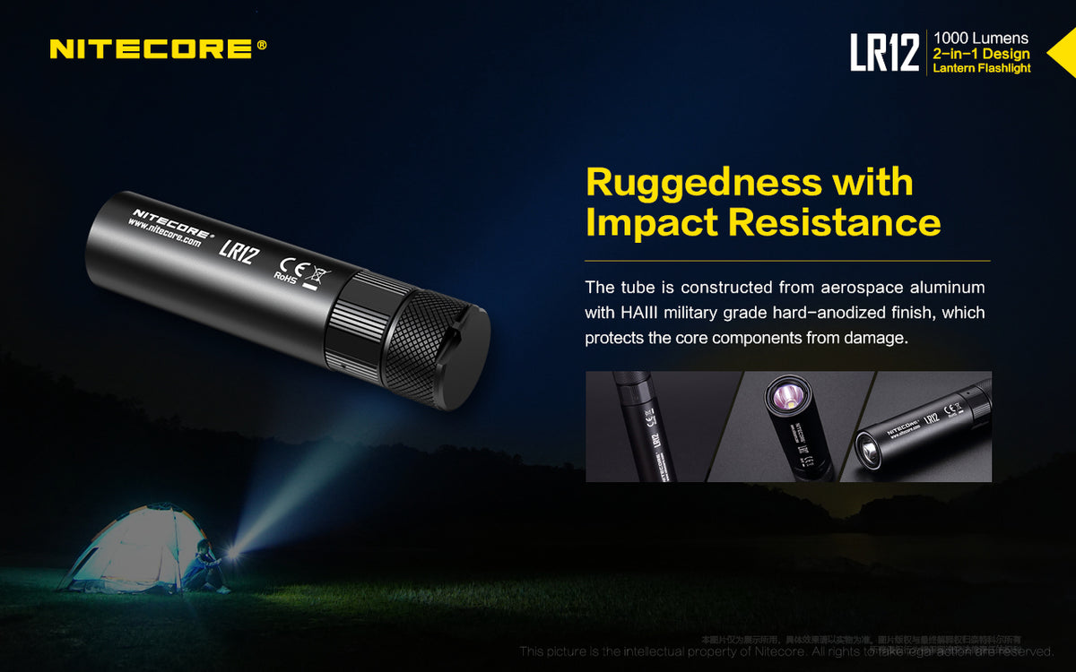Nitecore Two In One Flashilght & Lantern Up To 1000 Lumens 166 Metres Of Throw | Formula