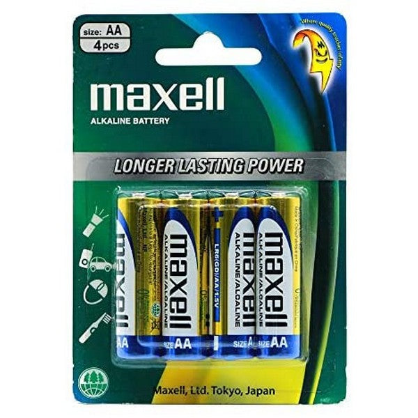 Maxell Alkaline Battery Aa 4 Pack Blister | Formula