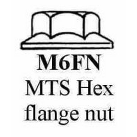 Fasteners M6 Flange Nuts - Bag Of 100