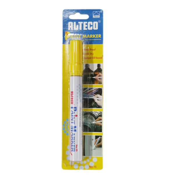 Alteco Paint Marker Yellow Blister Pack