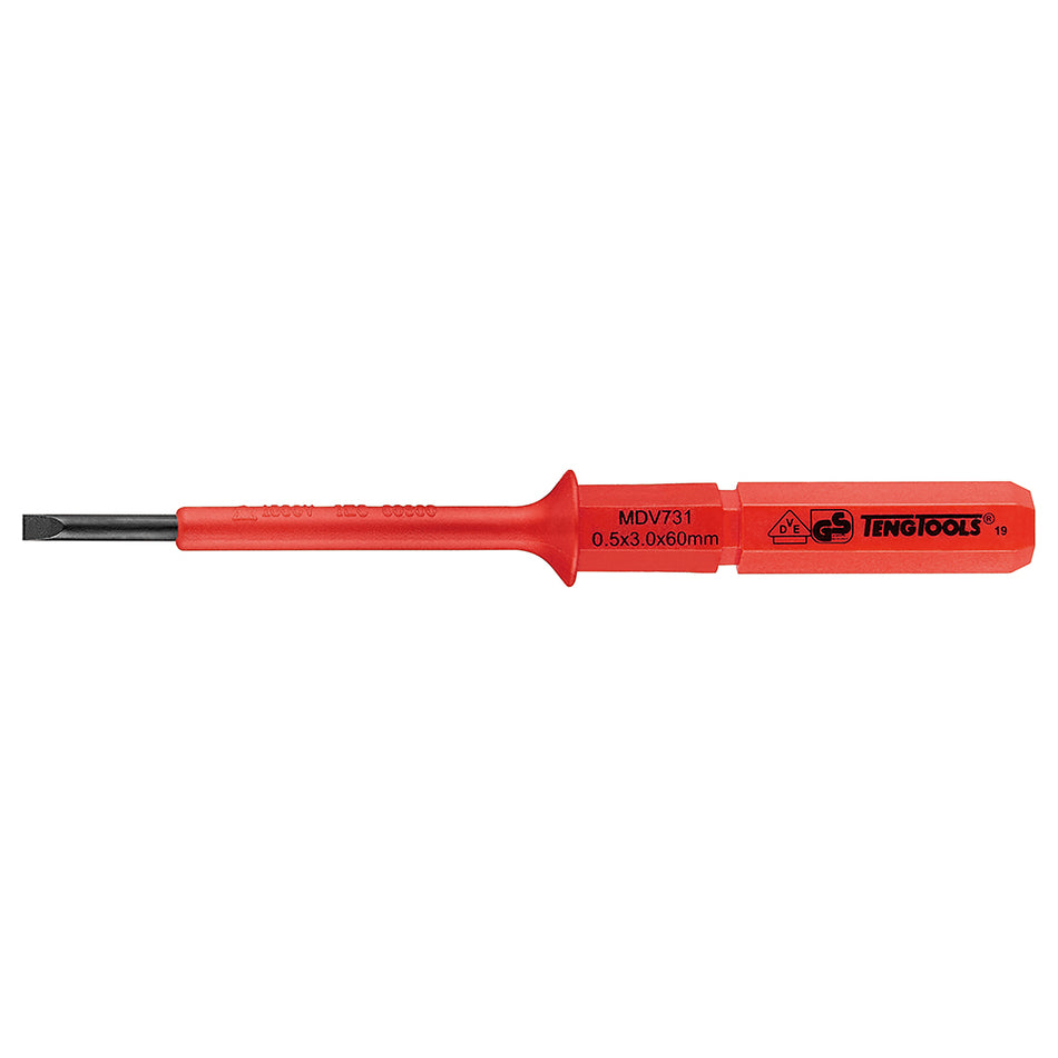 Teng 1000V Screwdriver Interchangeable 3 x 60mm Flat