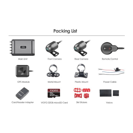 Viofo 1080p Motorcycle Dashcam Dual Channel F/R Wifi + Gps | Formula