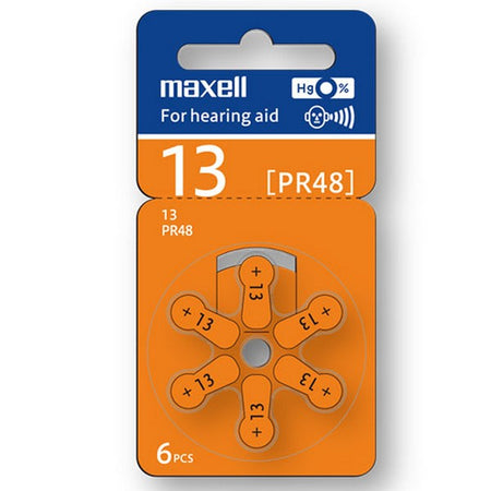 Maxell Hearing Aid Battery Za13 6 Pack | Formula
