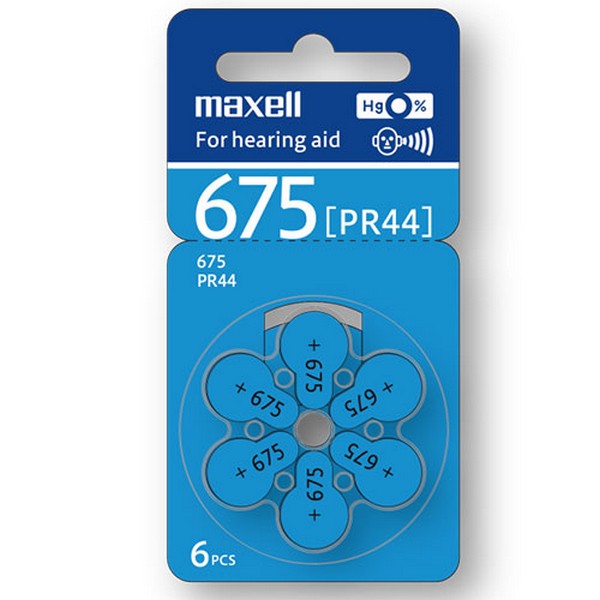 Maxell Hearing Aid Battery Za675 6 Pack | Formula