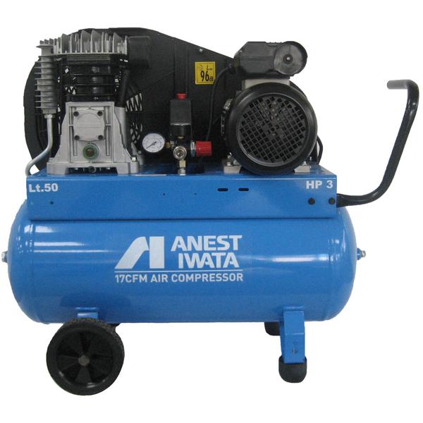 Iwata Compressor 3hp Belt Drive 11.6cfm / 330lpm 50l