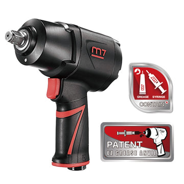 Formula M7 1/2 inch drive air impact wrench with twin hammer clutch