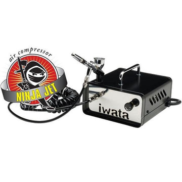 Iwata Ninja HP.CR Revolution airbrush with IS35 Neo compressor kit