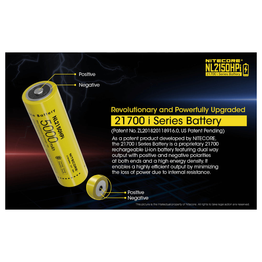 Nitecore 21700i Rechargeable Battery 3.6v 5000mah | Formula