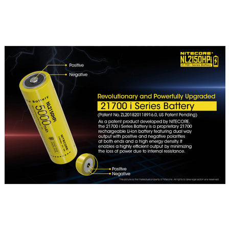 Nitecore 21700i Rechargeable Battery 3.6v 5000mah | Formula