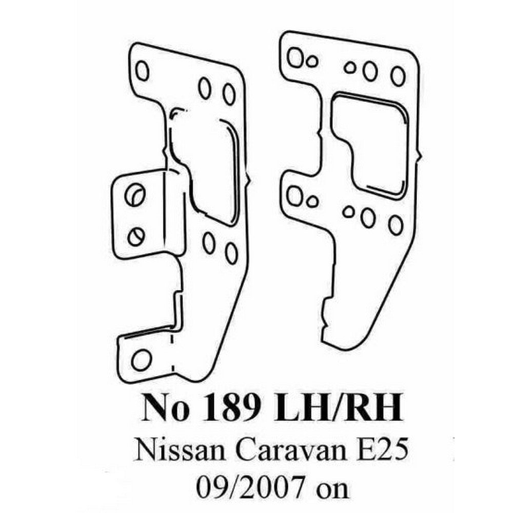 Radio Brackets Nissan Caravan E25 09/2007 On Side Brackets | Formula