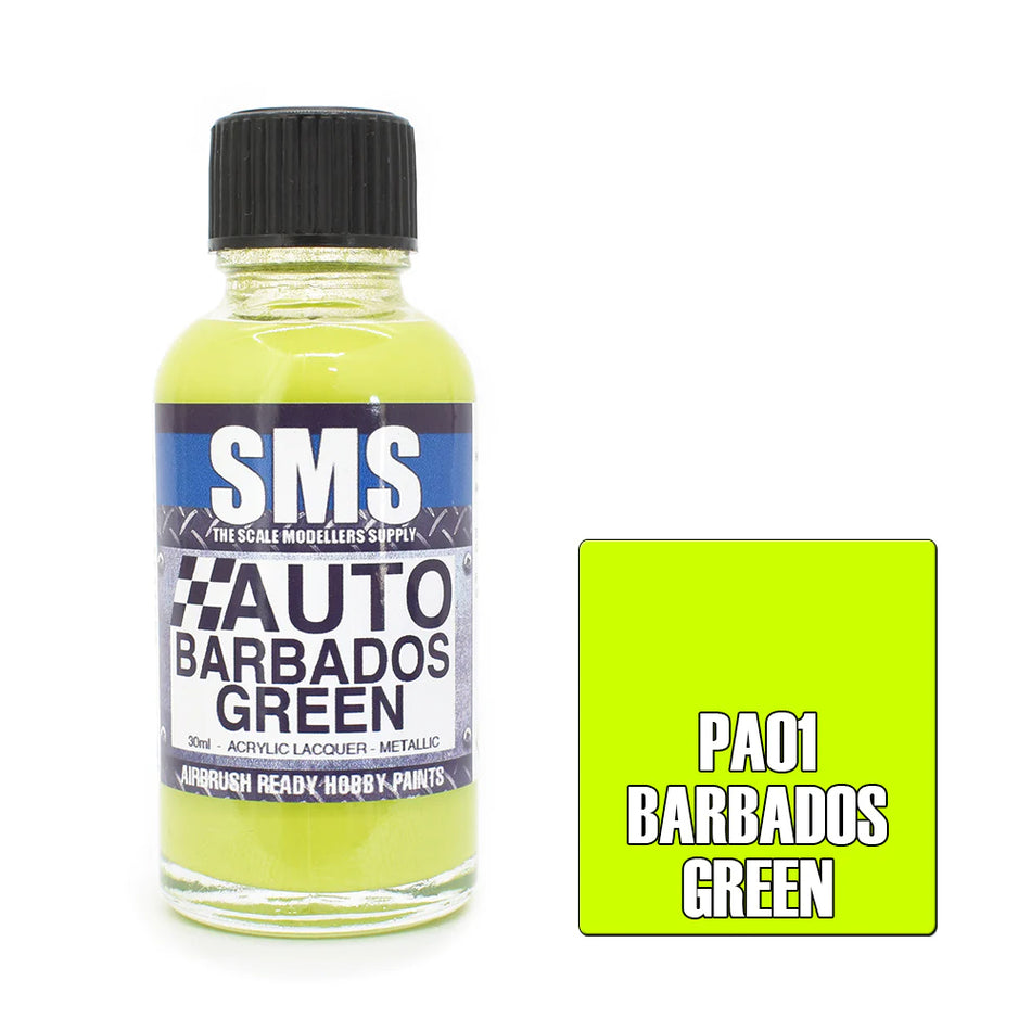 Airbrush Paint 30ml Auto Colour Barbados Scale Modellers Supply | Formula