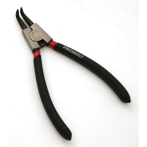 Powerbuilt 175mm/7″  Bent Nose External Circlip Plier