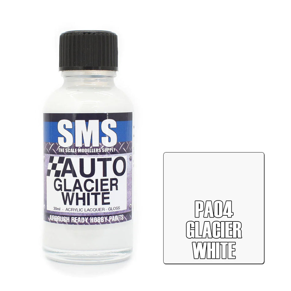 Airbrush Paint 30ml Auto Colour Glacier White Scale Modellers Supply | Formula