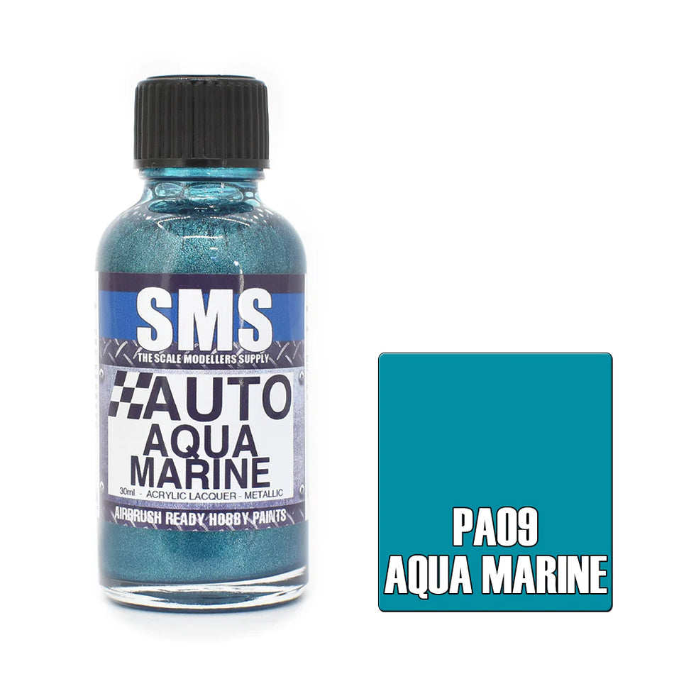 Airbrush Paint 30ml Auto Aqua Marine Scale Modellers Supply | Formula