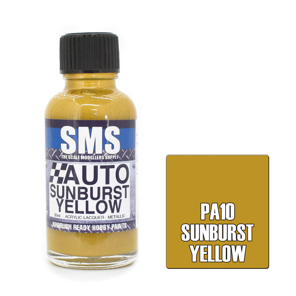 Airbrush Paint 30ml Auto Sunburst Yellow Scale Modellers Supply | Formula