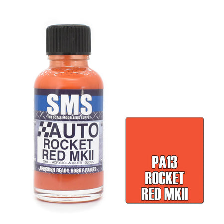 Airbrush Paint 30ml Auto Rocket Red Mkii Scale Modellers Supply | Formula