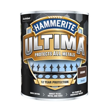 Hammerite Ultima Metal Smooth Brown 750ml | Hobeca