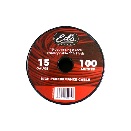 Eds 15 Gauge Single Core Primary Cable Cca 100m Black | Formula