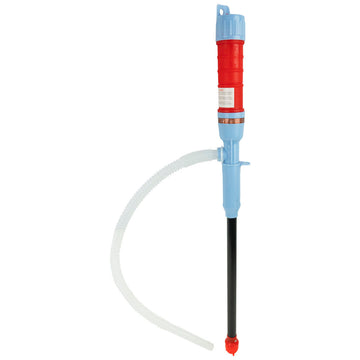 ProEquip 3V battery powered syphon pump with discharge hose and hanging hole