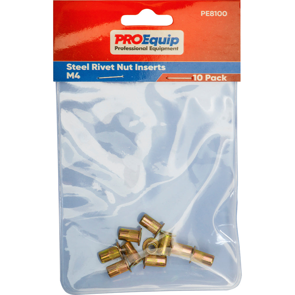 ProEquip M4 Steel Rivet Nut Inserts - 10pk | ISL