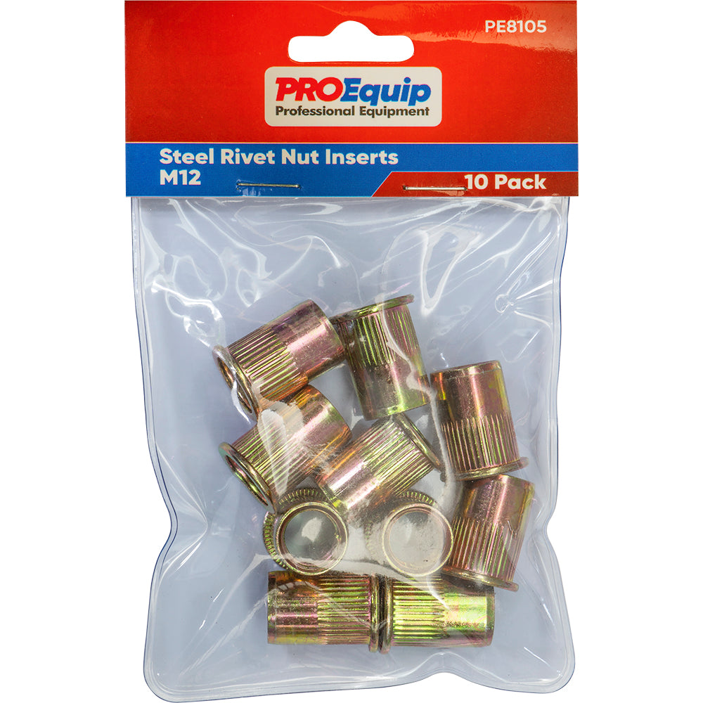 ProEquip M12 Steel Rivet Nut Inserts - 10pk | ISL