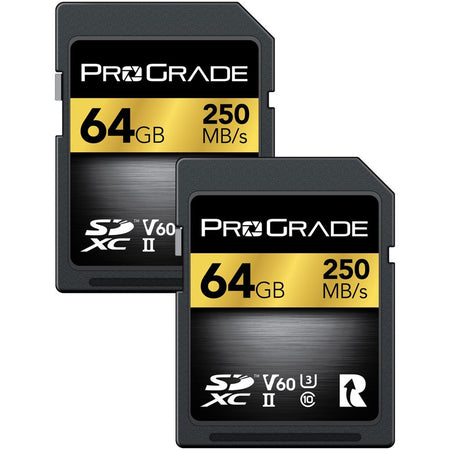 Prograde Digital Sdxc Gold Uhs-Ii 64gb R250mb/S W120mb/S V60 2pk | Formula