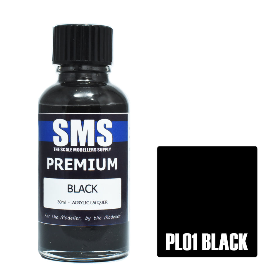 Airbrush Paint 30ml Premium Black Acrylic Lacquer Scale Modellers Supply | Formula