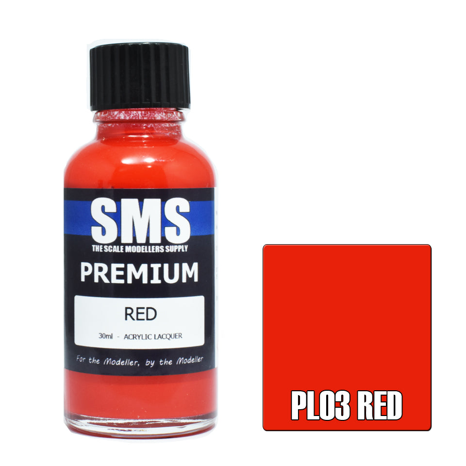 Airbrush Paint 30ml Premium Red Acrylic Lacquer Scale Modellers Supply | Formula