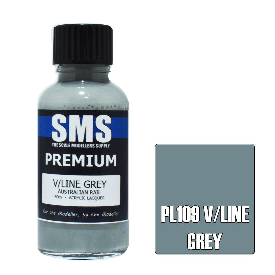 Air Brush Paint 30ml Premium V/Line Grey Acrylic Lacquer Scale Modellers Supply | Formula