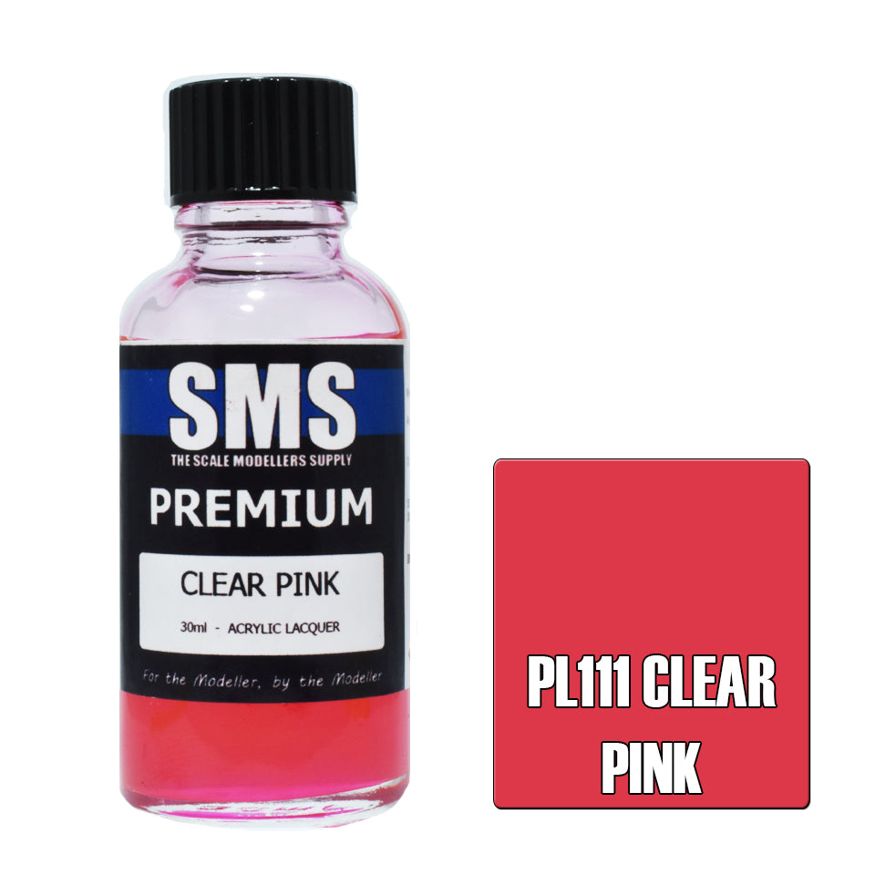 Airbrush Paint 30ml Premium Clear Pink Acrylic Lacquer Scale Modellers Supply | Formula
