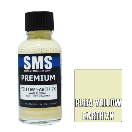 Air Brush Paint 30ml Premium Yellow Earth 7k Acrylic Lacquer Scale Modellers Supply | Formula