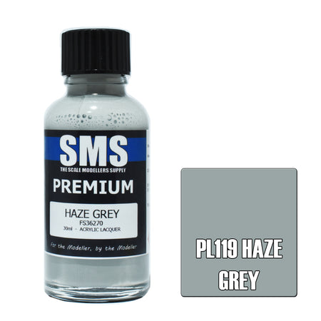 Air Brush Paint 30ml Premium Haze Grey Acrylic Lacquer Scale Modellers Supply | Formula