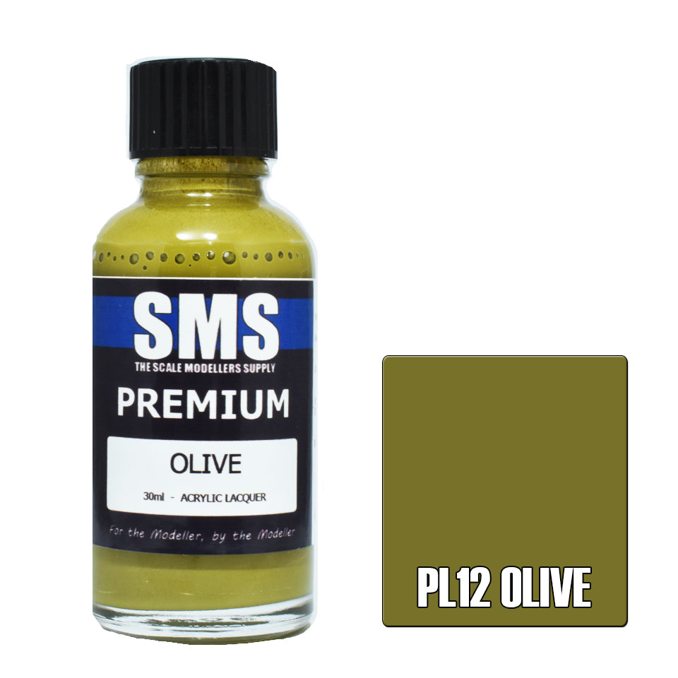 Air Brush Paint 30ml Premium Olive Acrylic Lacquer Scale Modellers Supply | Formula
