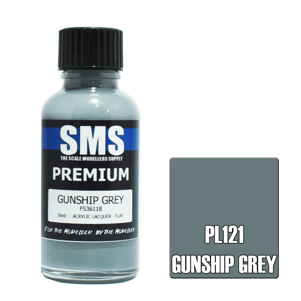 Air Brush Paint 30ml Premium Gunship Grey Acrylic Lacquer Scale Modellers Supply | Formula