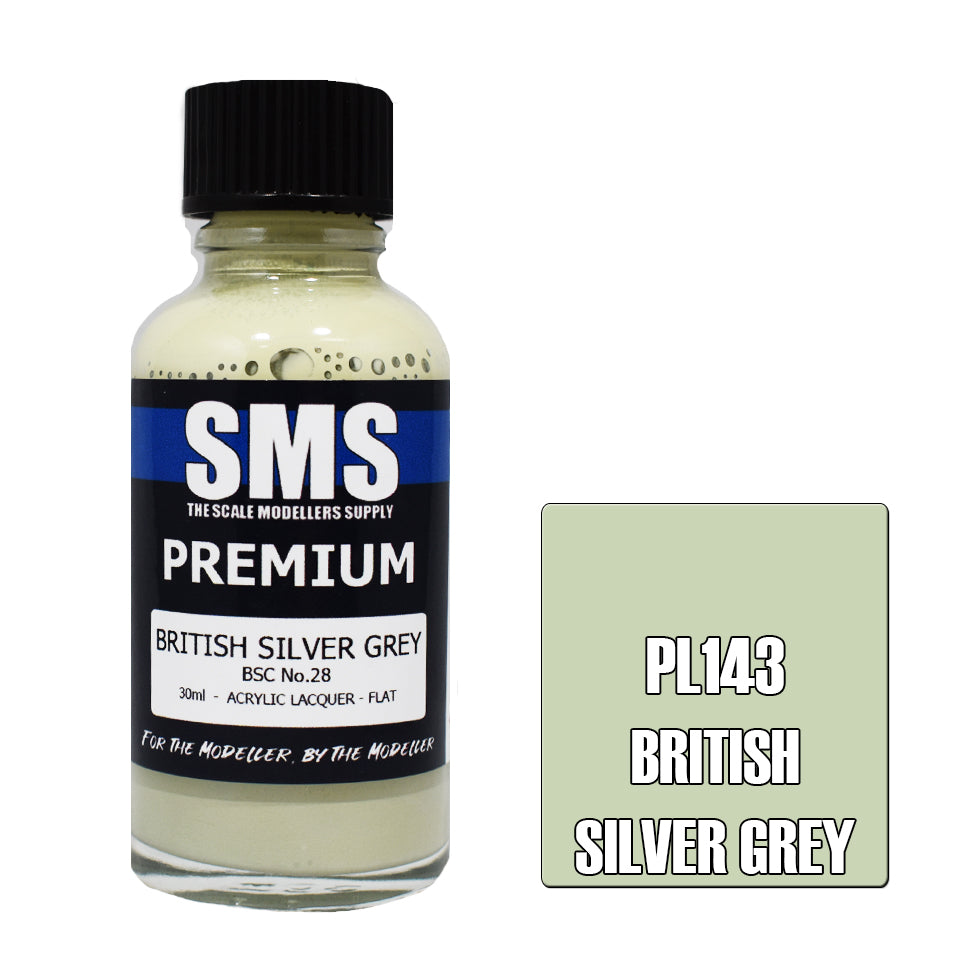 Air Brush Paint 30ml Premium British Silver Grey Acrylic Lacquer Scale Modellers Supply | Formula