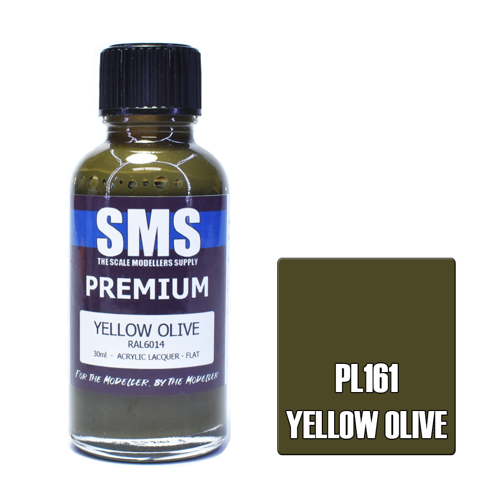 Air Brush Paint 30ml Premium Yellow Olive Acrylic Lacquer Scale Modellers Supply | Formula