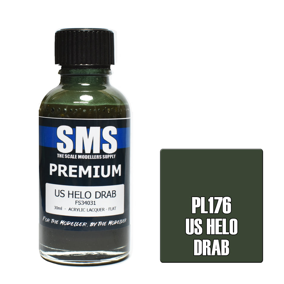 Air Brush Paint 30ml Premium Us Helo Drab Acrylic Lacquer Scale Modellers Supply | Formula