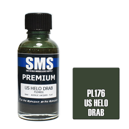 Air Brush Paint 30ml Premium Us Helo Drab Acrylic Lacquer Scale Modellers Supply | Formula