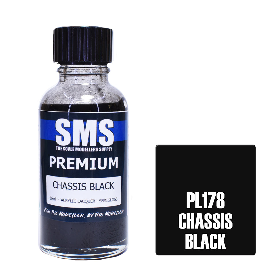 Airbrush Paint 30ml Premium Chassis Black Acrylic Lacquer Scale Modellers Supply | Formula