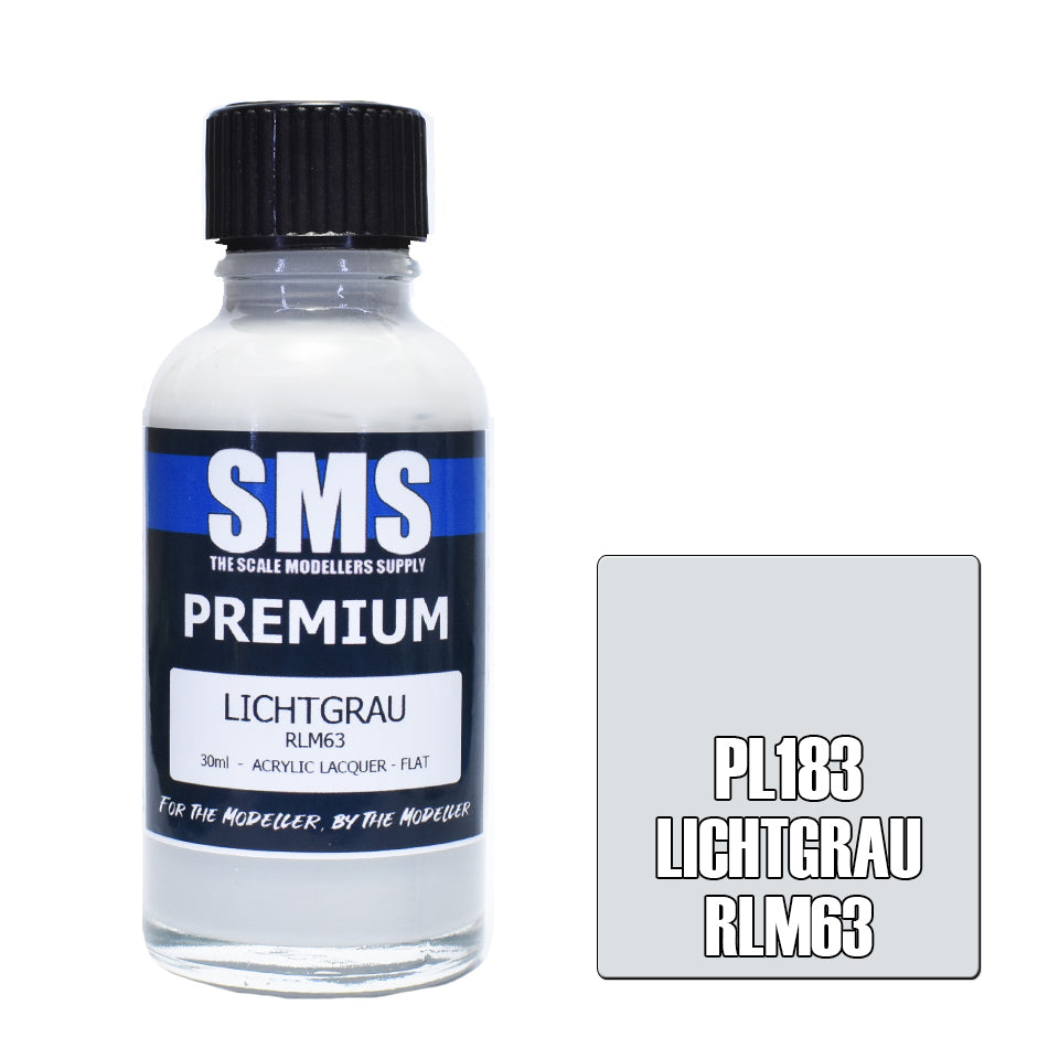 Air Brush Paint 30ml Premium Lichtgrau Rlm63 Acrylic Lacquer Scale Modellers Supply | Formula