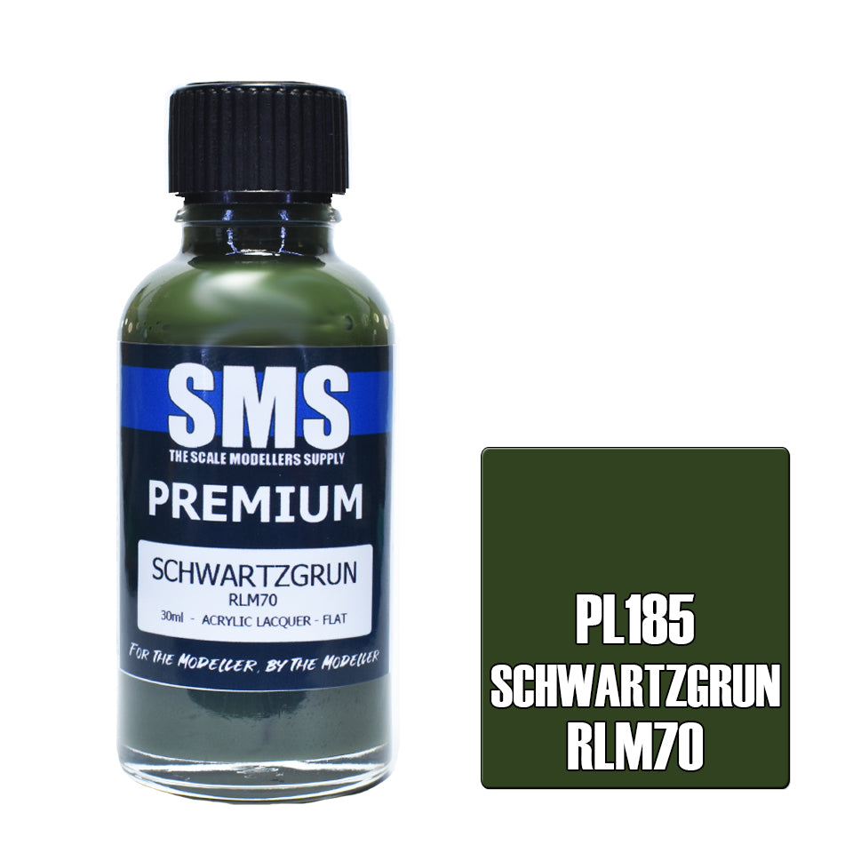 Air Brush Paint 30ml Premium Schwartzgrun Rlm70 Acrylic Lacquer Scale Modellers Supply | Formula