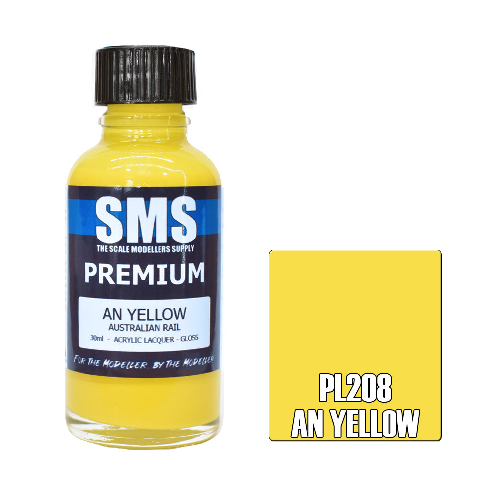 Air Brush Paint 30ml Premium An Yellow Acrylic Lacquer Scale Modellers Supply | Formula