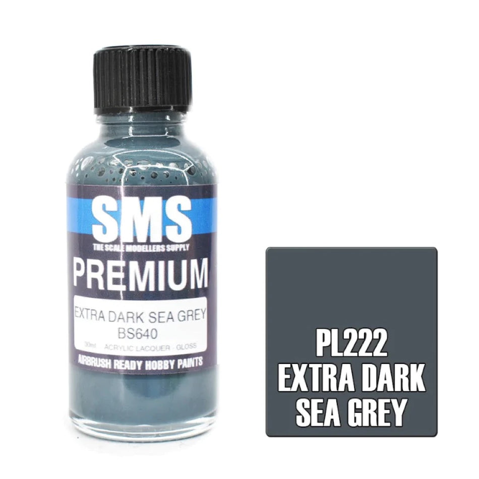 Airbrush Paint 30ml Premium Extra Dark Sea Grey Acrylic Lacquer Scale Modellers Supply | Formula
