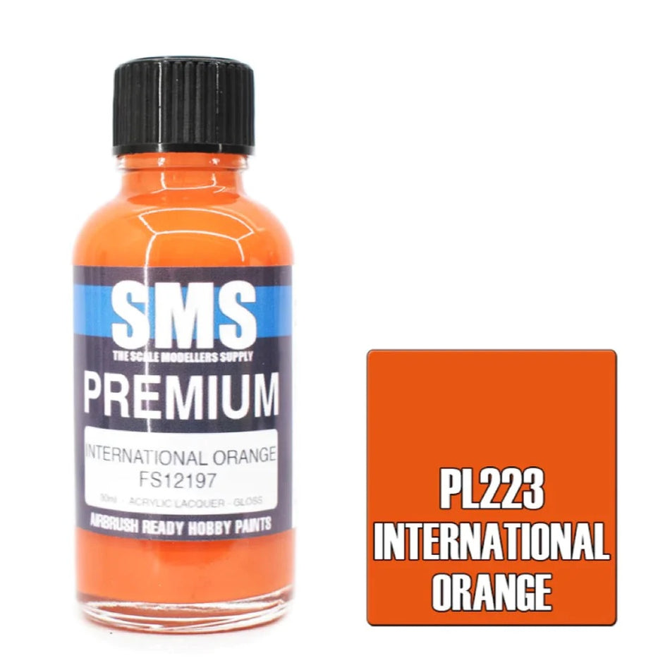 Airbrush Paint 30ml Premium International Orange Acrylic Lacquer Scale Modellers Supply | Formula