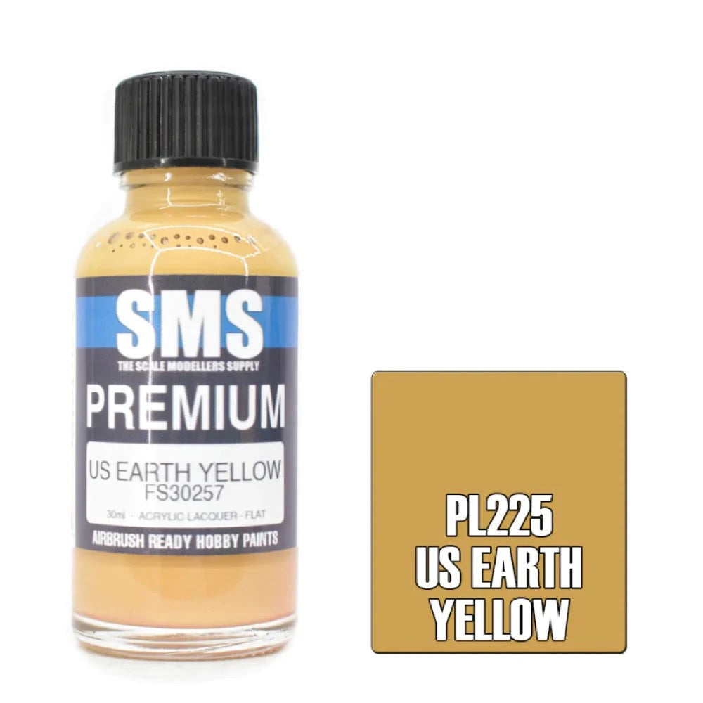 Airbrush Paint 30ml Premium Us Earth Yellow Acrylic Lacquer Scale Modellers Supply | Formula