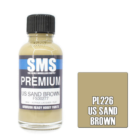 Airbrush Paint 30ml Premium Us Sand Brown Acrylic Lacquer Scale Modellers Supply | Formula