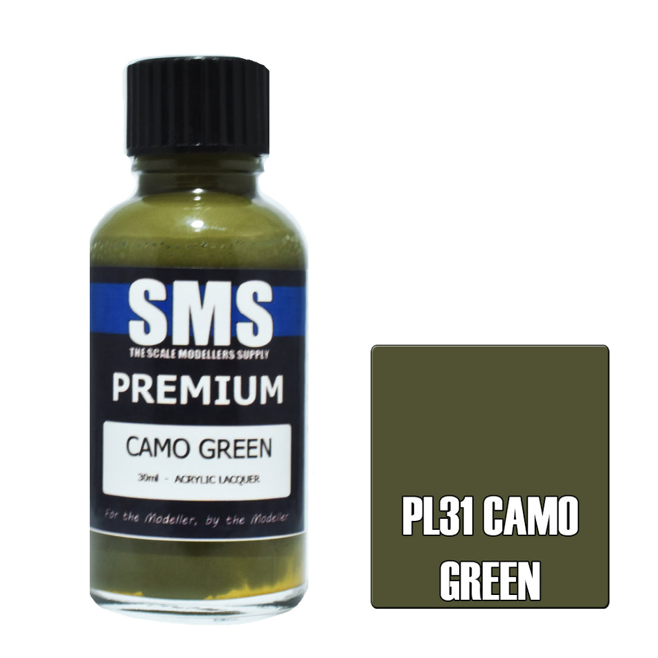 Air Brush Paint 30ml Premium Camo Green Acrylic Lacquer Scale Modellers Supply | Formula