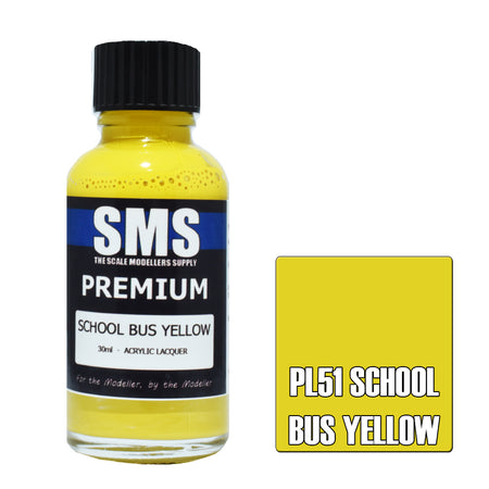 Airbrush Paint 30ml Premium School Bus Yellow Acrylic Lacquer Scale Modellers Supply | Formula
