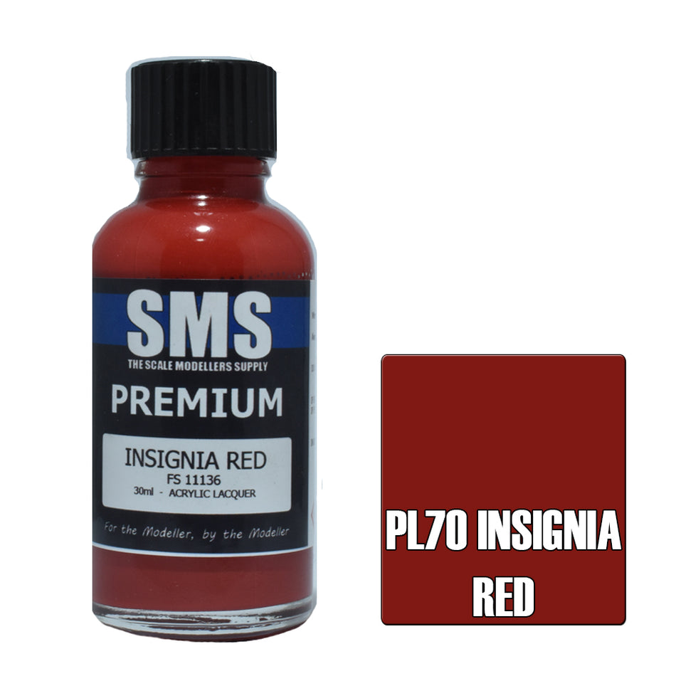 Air Brush Paint 30ml Premium Insignia Red Acrylic Lacquer Scale Modellers Supply | Formula