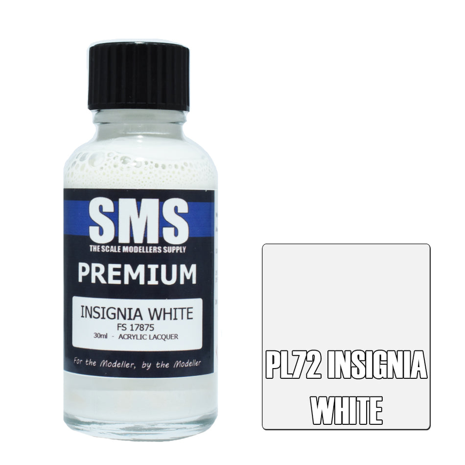 Air Brush Paint 30ml Premium Insignia White Acrylic Lacquer Scale Modellers Supply | Formula